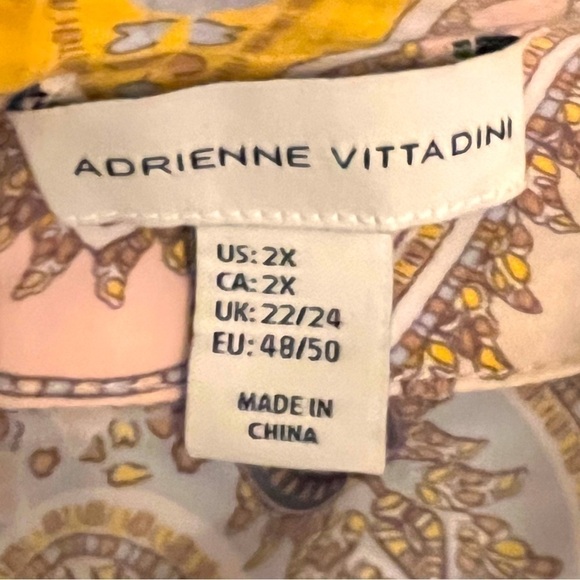 Adrienne Vittadini Silky Smooth Paisley Blouse - Picture 7 of 8